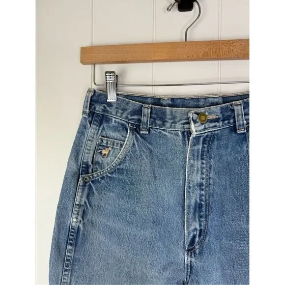 RARE VTG‎ Wrangler Logo Front Jeans Baggy High-Rise Jeans Approx Size 27